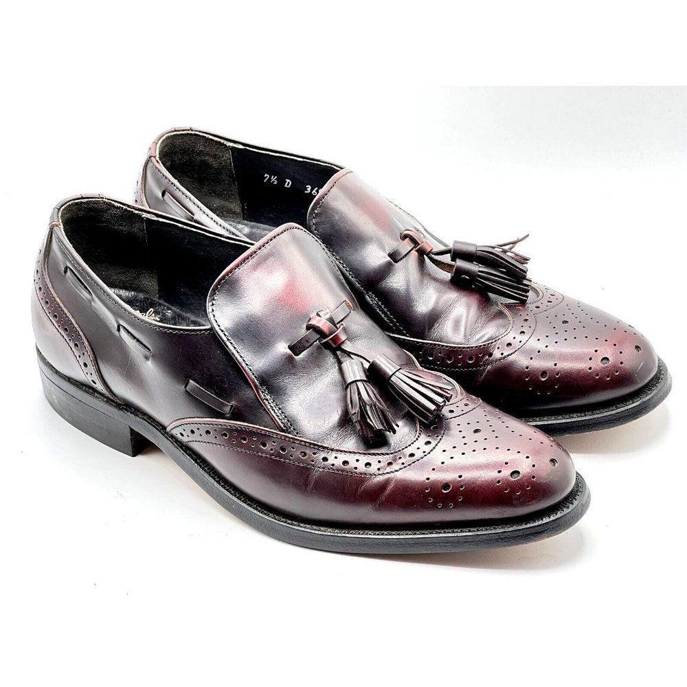 Vintage Executive Imperials by Mason Oxblood Tassel Loafers Men's Size 7.5 D